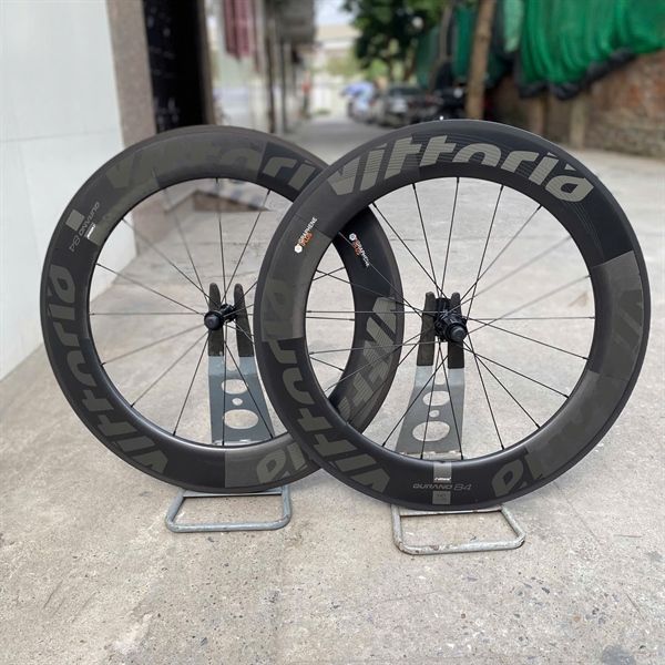 Vành Road carbon Vittoria Qurano 84(tubular) chính hãng - Đen xám 