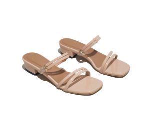 Sandal Heels Wanita Hak 3 Cm Model Tali Warna Cream