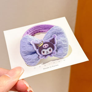 น่ารักการ์ตูนเด็กเชือกผมหญิง Sanrio โบว์เครื่องประดับผมยางรัดผมยืดหยุ่นสูง