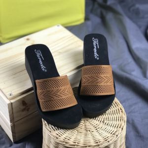 Sandal Wedges Spons Kokop Webing Rajut Wanita Tinggi 5CM - JN 02