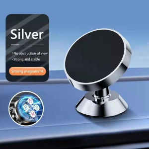 Magnetic Car Phone Holder Mini Universal Portable 360 ° Rotating Universal Center Console Dashboard Navigation Phone Stand