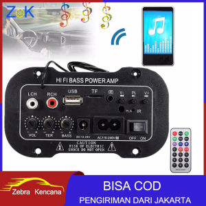 (Dikirim Dari Jakarta) 5 Inci Amplifier Bluetooth Mobil HIFI Bluetooth Bass Penguat Daya Amplifier Digital Stereo 12V/24V/220V Mobil Bluetooth 2.1 Mini Mobil Amplifier Mobil Radio Penguat Digital Audio USB TF Remote