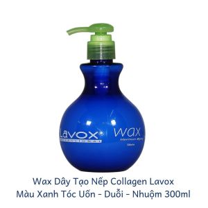Wax dây tạo nếp tăng sóng bồng bềnh Collagen Lavox EN074 xanh vàng giữ lọn tạo kiểu tóc 300ml