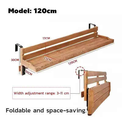 Folding Table Outdoor Bar Table Installation-free Balcony Hanging Folding Desk Computer Table Nordic