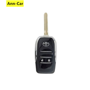 【 Ann-car】bao Chìa Khóa Ô Tô Toyota Chìa Khóa Gập Được Thay Đổi Cho Toyota Camry Corolla Avalon Venza Vigo Fortuner Altis Avanza Innova 2 Nút