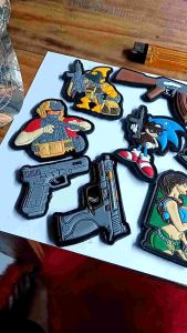 Emblem Animasi Figur Cartoon Rubber Patch Aksesoris Topi