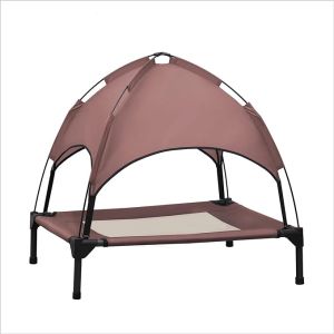 Portable Pet Camping Bed with Canopy Foldable Dog and Cat Tent - Lightweight for Indoor and Outdoo
