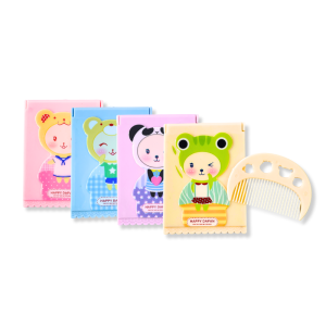 กระจกพกพา กระจกแต่งหน้าพร้อมหวี หวีกระจกพกพา ชุดกระจกแต่งหน้า ลายการ์ตูน คละลาย