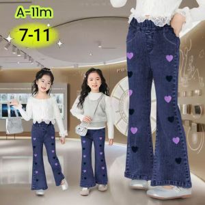 Celana Jeans Bordir Anak Perempuan Usia 6-10 Tahun Celana Anak Wanita Model Bordir Cantik