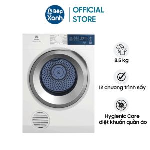 Máy Sấy Thông Hơi Electrolux 8.5 kg EDS854J3WB (MODEL 2022) - 12 Chương Trình Sấy - Cảm biến thông minh Smart Sensor - Bảo Hành 24 Tháng Chính Hãng - Xuất Xứ Thái Lan