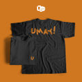 UMAY Shirt T-Shirt Black and White Men Women Unisex. 