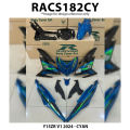 Cover Set Rapido Y15ZR V1 V2 Yamaha 2024 Grey Blue Cyan Ysuku Accessories Motor Y15 V1 V2 2024 Coverset Y15ZR Grey Biru. 