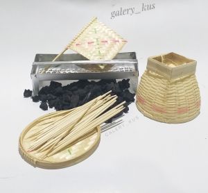 mainan masak sate satean mini/panggangan/arang/tusuk sate/kipas /nampan lengkap
