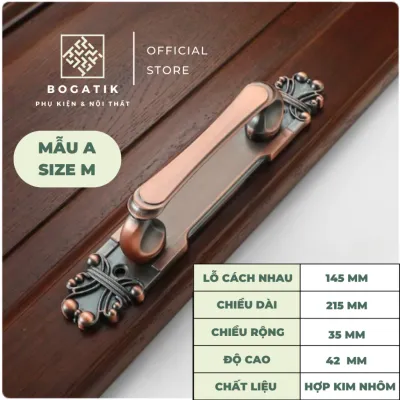Tay nắm cửa tủ ngăn kéo cổ điển hợp kim đồng sang trọng nâng tầm không gian nội thất.