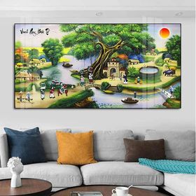 Tranh Tráng Gương  Vinh Quy Bái Tổ mang ý nghĩa vinh quy trở về nhớ ơn cội nguồn [Có Video cận cảnh]