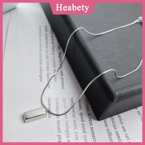 Heabety Người Đàn Ông Sáng Tạo Vòng Cổ Mát Hình Học Vòng Cổ Titan Xương Đòn Chuỗi Bạn Trai Quà Tặng Bạc Màu Gạch Punk Vài Vòng Cổ