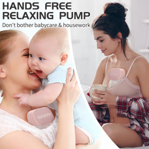 【🎁Free Gift】Mafababe Portable Wireless Electric Breast Pump Smart Wearable Handsfree USB Rechargeable Painless Breast Pump Massage Intelligent Let Mommy to Breast feed Easily Quiet Silent Leakproof Suit for Any Type of Bra