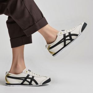 【Hot】Tiger MEXI CO66 White/Black Hot Stamping Mens And Womens Casual Shoes 1183B493-100 Running Shoes