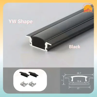 1 meter per piece Shape U/YW/V LED Aluminum Profile Flush Mount White and Black led Channel System LED for Strip Lights