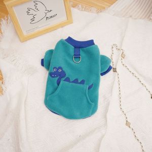 Vật nuôi áo có mũ Khủng Long Chó T-Shirt áo cho mèo quần áo thú cưng shih tzu có thể được kéo
