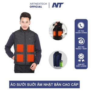 [GIẢM GIÁ] Áo Khoác Ghile Sưởi Ấm Cao Cấp Áo Sưởi Điện Nhật Bản PIN 30.000mAh Sử Dụng 15-18 Tiếng