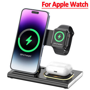 Wireless Charger 5 in 1 30W Charging Station Alarm Clock Night Light for iPhone 14 13 12 11 XR XS 8 iWatch 8 7 6 SE AirPods Pro