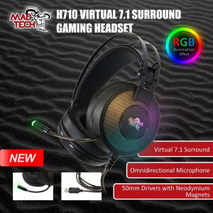 [CYBER CAFE GRADE] MADTECH H710 RGB VIRTUAL 7.1 SURROUND GAMING HEADSET