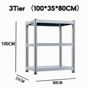CompactSteel​​ store Stainless Steel Kitchen Storage Cabinet Heavy Duty Kitchen Racks Organizer Supermarket Warehouse Stand Rack