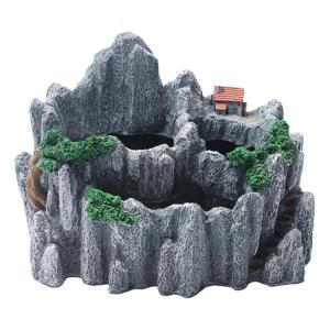 Creative Resin Succulent Planter Pots Imitating Mountain Shape Decorative Container for Home and Office Decors