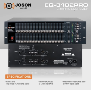 Joson EQ-3102PRO High/Mid/Low Pro Wave Series 3102 2X31 Band Equalizer with High Pass Filter