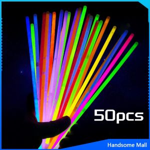 H.S. แท่งเรืองแสง 100 pcs แค่หักก็เรืองแสงแล้ว แท่งไฟ คละสี แต่งตัวตามเทศกาล Glow Sticks