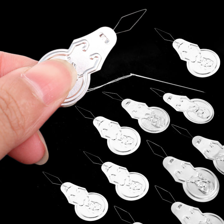 10Pcs Bow Wire Needle Threader Stitch Insertion Machine Hand Sewing ...