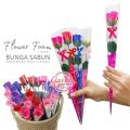 buket bunga mawar sabun / flower soap rose / buket bunga mawar 1 tangkai / kado wisuda anniversary. 