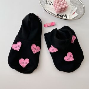 QEFEE Thick Dog Hoodies Coat Love Heart Warm Cat Puppy Pullover Jackets Ins Style Pet Clothes for Autumn/Winter
