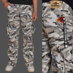 Carpenter Pants Celana Cargo Loreng Panjang Pria Gombrong Reguler Fit Korean Style