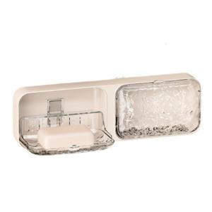 Rõ ràng bao gồm giá đặt xà phòng treo tường dính Đĩa đựng xà phòng nonpunching khay kệ phòng tắm giá thoát nước cho gia đình phòng ngủ