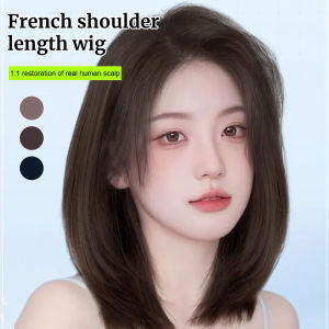 French Ladies Shoulder Length Wig Fashion Straight Wigs Synthetic Hair Lady Girl Cosplay Party Full Wig Gift