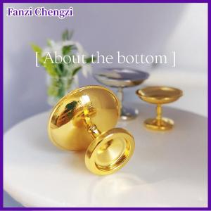 Fanzi 1ชิ้นโมเดลถาดใส่ของว่างผลไม้ทำจากโลหะขนาดเล็กถาดเค้กติ่มซำขนาดเล็กอุปกรณ์ตกแต่งบ้านตุ๊กตา