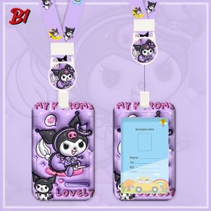 สายคล้องบัตรเครดิต โฟโต้การ์ด บัตรประจําตัว บัตรธนาคาร รูปมิกกี้ คุโรมิ แบบสไลด์ได้ L160