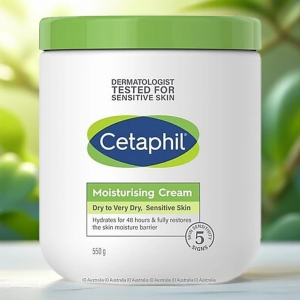 Cetaphil Moisturising Cream 550g For Dry To Very Dry Sensitive Skin | 48H Long‑Lasting Hydration | Relieve Skin Dryness | Strengthen Skin Barrier | Fight Rough & Tight Skin | Soothe Sensitive Irritated Skin
