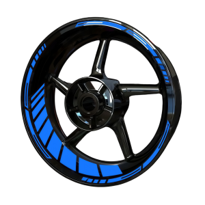 MIRELINA 2 Set Reflective Motorcycle Wheel Stickers 21/18 in PVC Wheel Rim Decals Cool Wheel Modification Stickers for YAMAHA Kawasaki Suzuki Etc