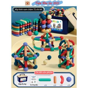 Đồ Chơi Xếp Hình Nam Châm Thông Minh 72pcs Có Hộp Nhựa Giúp trẻ Phát Triển Tư Duy Logic Và Khả năng sáng tạo - Tiệm Nhà Sóc 2023