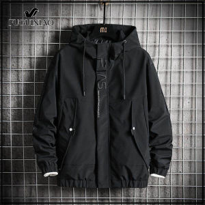 FUGUINIAO เสื้อแจ็คเก็ตเสื้อแจ็คเก็ตชายสไตล์เกาหลีเสื้อแจ็คเก็ตผู้ชายเสื้อกีฬาเบสบอล