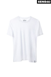 " SENDAI " เสื้อยืดคอกลมชาย SUPER SOFT สีขาว