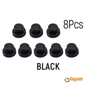 Keyoom 8ชิ้น/set หมุดกระดุมเสื้อกดแปะไม่ต้องเย็บ กระดุม  วัสดุคุณภาพดี สีดำ/ขาว Shirt buttons