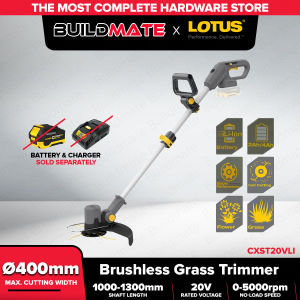 BUILDMATE Lotus 20V Cordless Brushless Grass Trimmer  CXST20VLI for maintaining small to medium-sized lawns UNIT ONLY