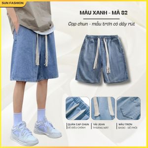 Quần jean quần bò túi hộp ống suông nam nữ 2 màu sắc SUN 119 mặc thoải mái dễ phối đồ phong cách hàn quốc