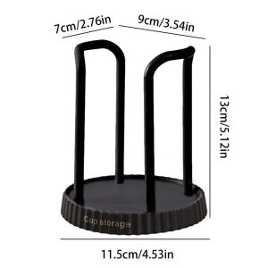 1 PC Desktop Disposable Cup Storage Rack Plastic Easy To Install Household Kitchen Living Room Minimalist Style Cup Holder