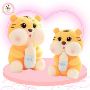 Gấu Bông Hổ Ôm Bình Sữa - Gấu Bông Hổ Ôm Bình Sữa Lợn Bú Bình Mẫu Thú Nhồi Bông Siêu Hot Hit Hàng Cao Cấp