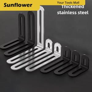 🎀🎁【Special price】Sun ขั้วต่อชั้นวางของรูปตัวแอลตัวแอลตัวยึดเฟอร์นิเจอร์แบบเข้ามุม90 ° ทำจากสเตนเลสสามารถปรับรหัสมุมได้